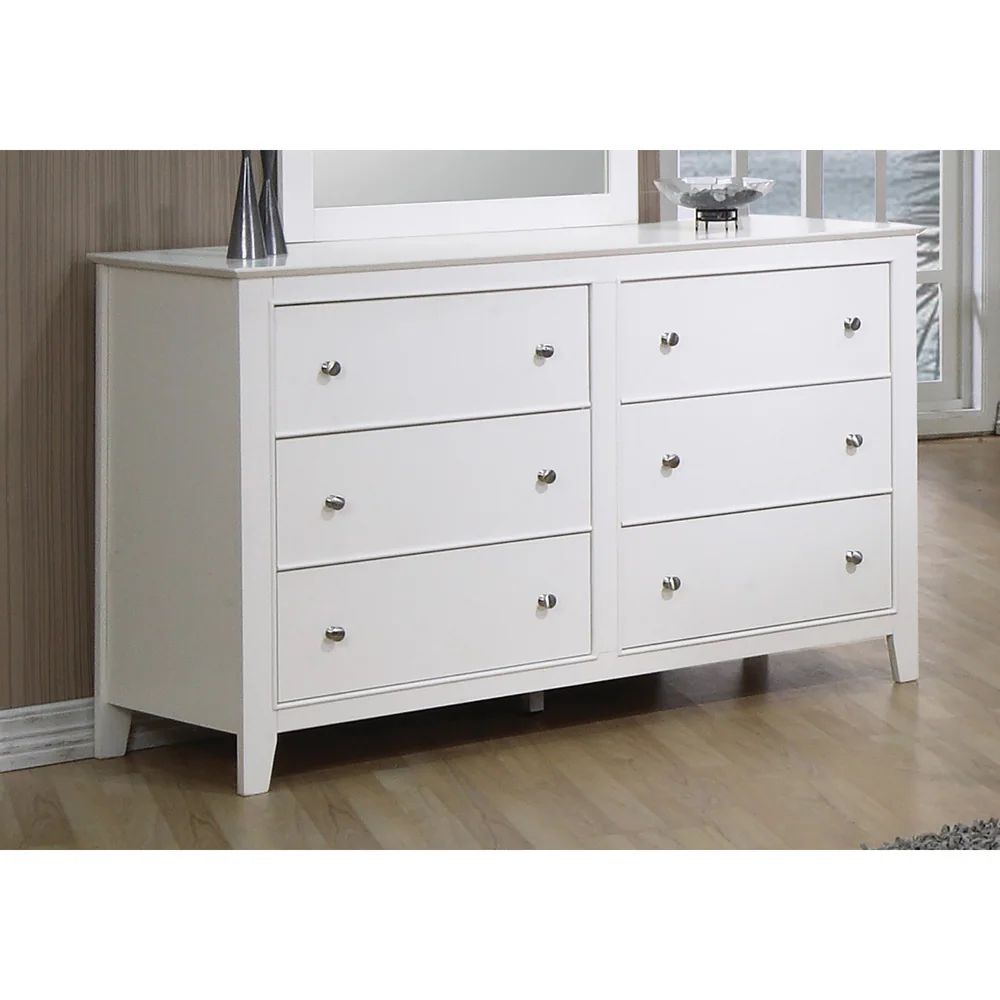 Coaster Company Furniture Dresser in White Selena (White - 6-drawer) | Bed Bath & Beyond