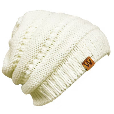 Wrapables Slouchy Winter Beanie Cap Hat, Cream | Target