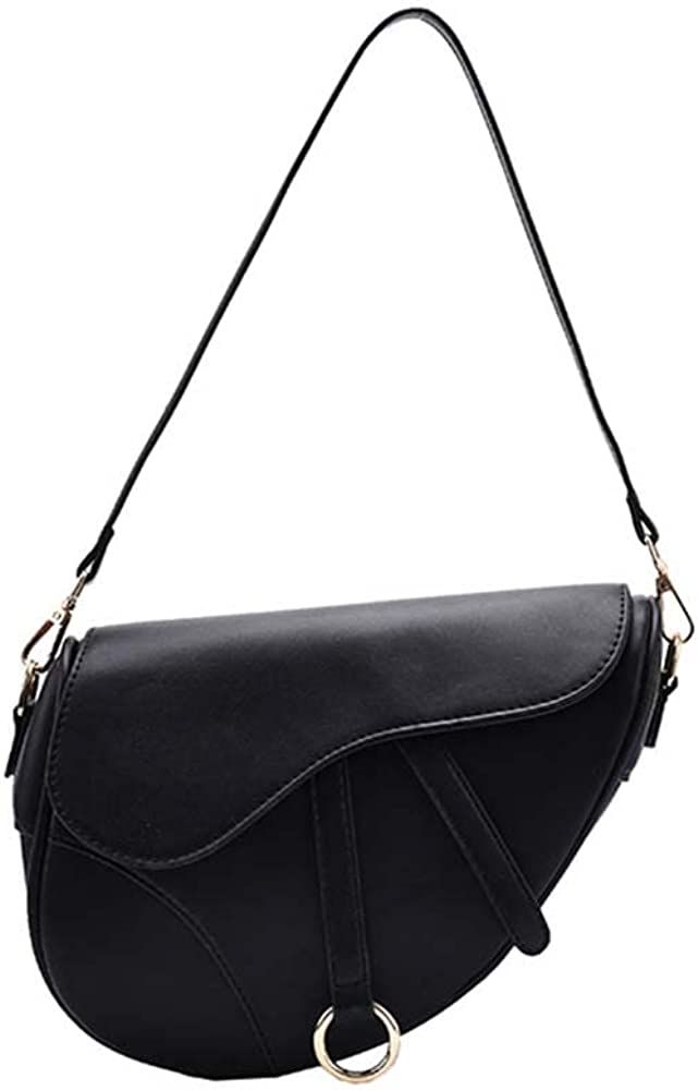 PURFANREE Women Trendy Small Clutch Purse Saddle Shoulder Bag Underarm Handbag Satchel HandBag Cr... | Amazon (US)