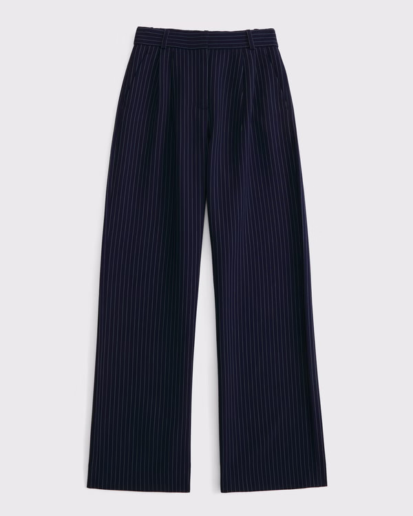 Women's Curve Love A&F Sloane Tailored Wide Leg Pant | Women's Bottoms | Abercrombie.com | Abercrombie & Fitch (UK)
