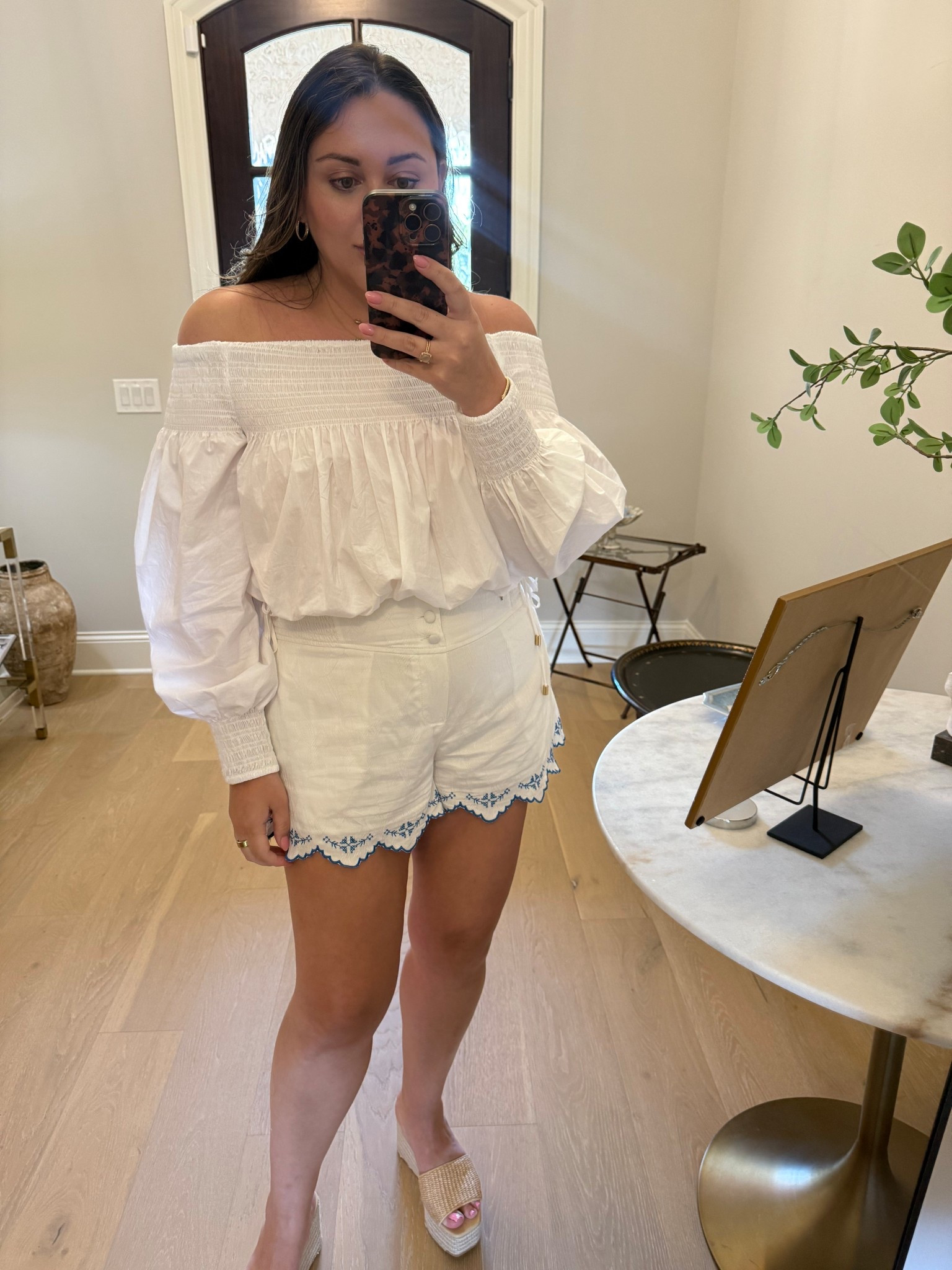 Love this off shoulder top & the shorts are super comfy! 

#LTKFindsUnder100 #LTKSummerEdit