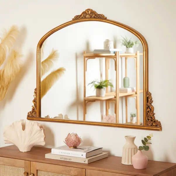 Pretty Boho Decorative Mirror, Gold 115x85cm | Dunelm (migrated)