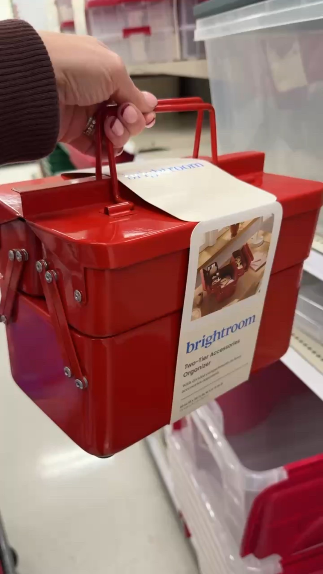 How cute is this holiday accessory organizer! Place all your tags, ribbon, scissors, tape, and more in here so you know where it’s at season after season! A new target find! 

#LTKHoliday #LTKGiftGuide