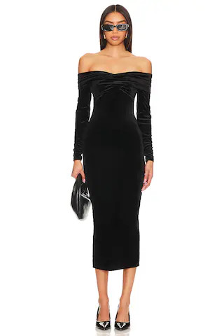 ALLSAINTS Delta Velvet Dress in Black from Revolve.com | Revolve Clothing (Global)