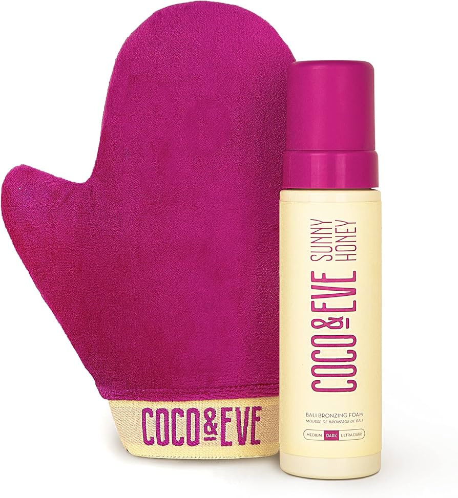 Coco & Eve Self Tanner Mousse Kit - All Natural Sunless Tanning (Dark) | Instant Lotion with Bron... | Amazon (US)