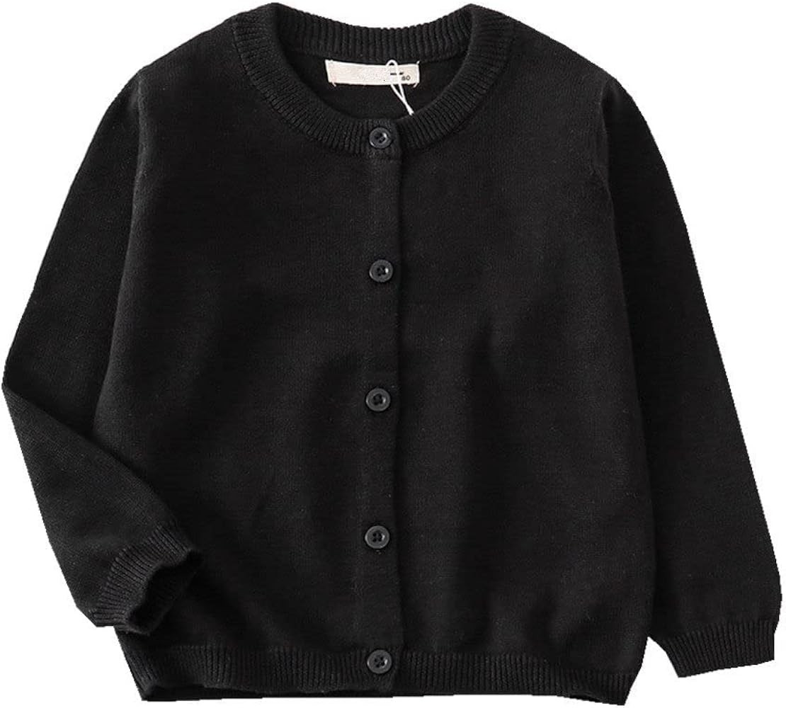 LNICEAR Toddler Boys Girls Crewneck Cardigan Sweaters Long Sleeve Kids Button Cotton School Unifo... | Amazon (US)
