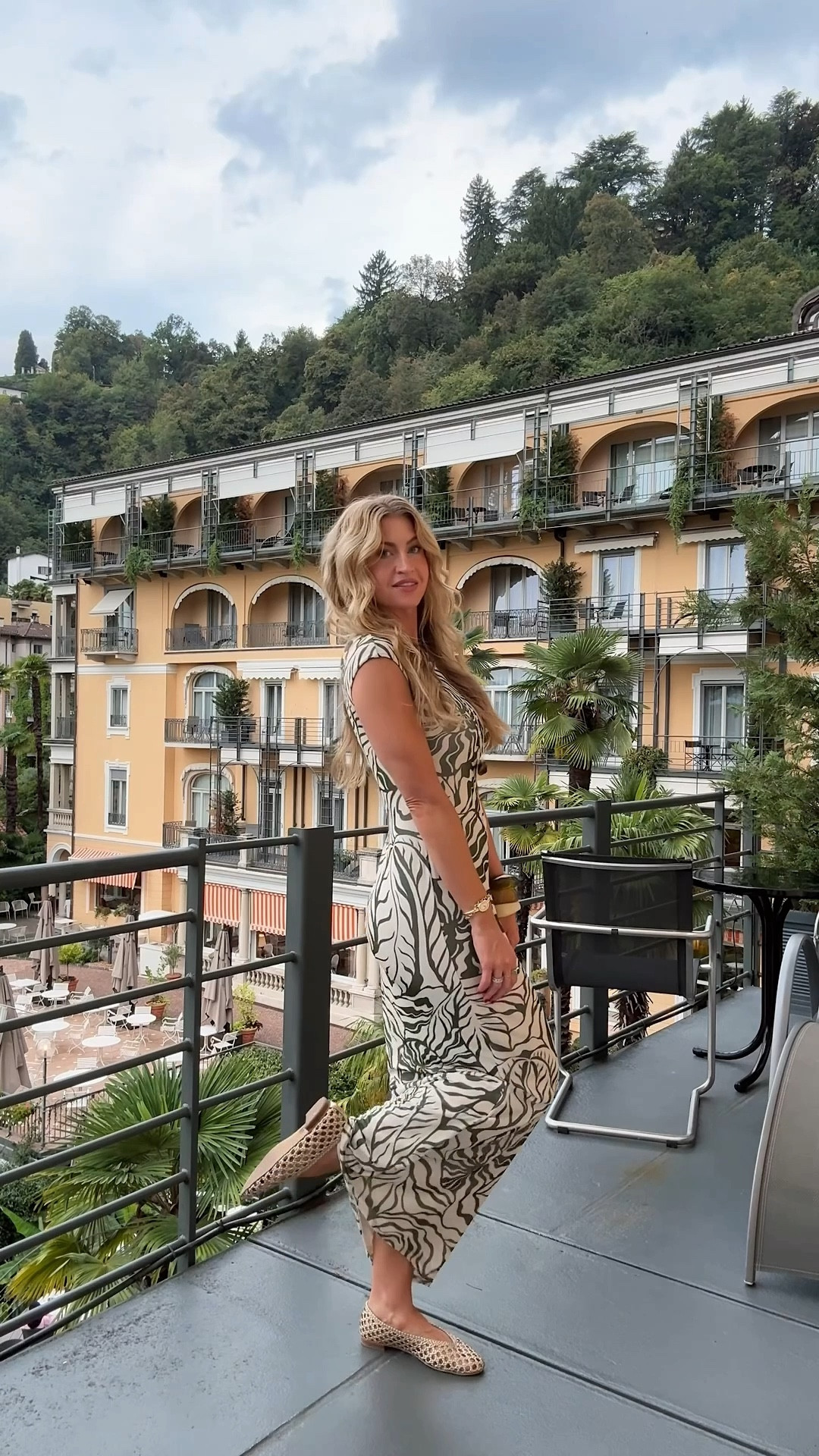 Sunday dress - I’ve worn this a few times so far on our trip and love it! So comfortable. 
Great and cream maxi: runs TTS, wearing a S
Gold woven flats: run TTS 

#LTKFindsUnder100 #LTKTravel #LTKStyleTip