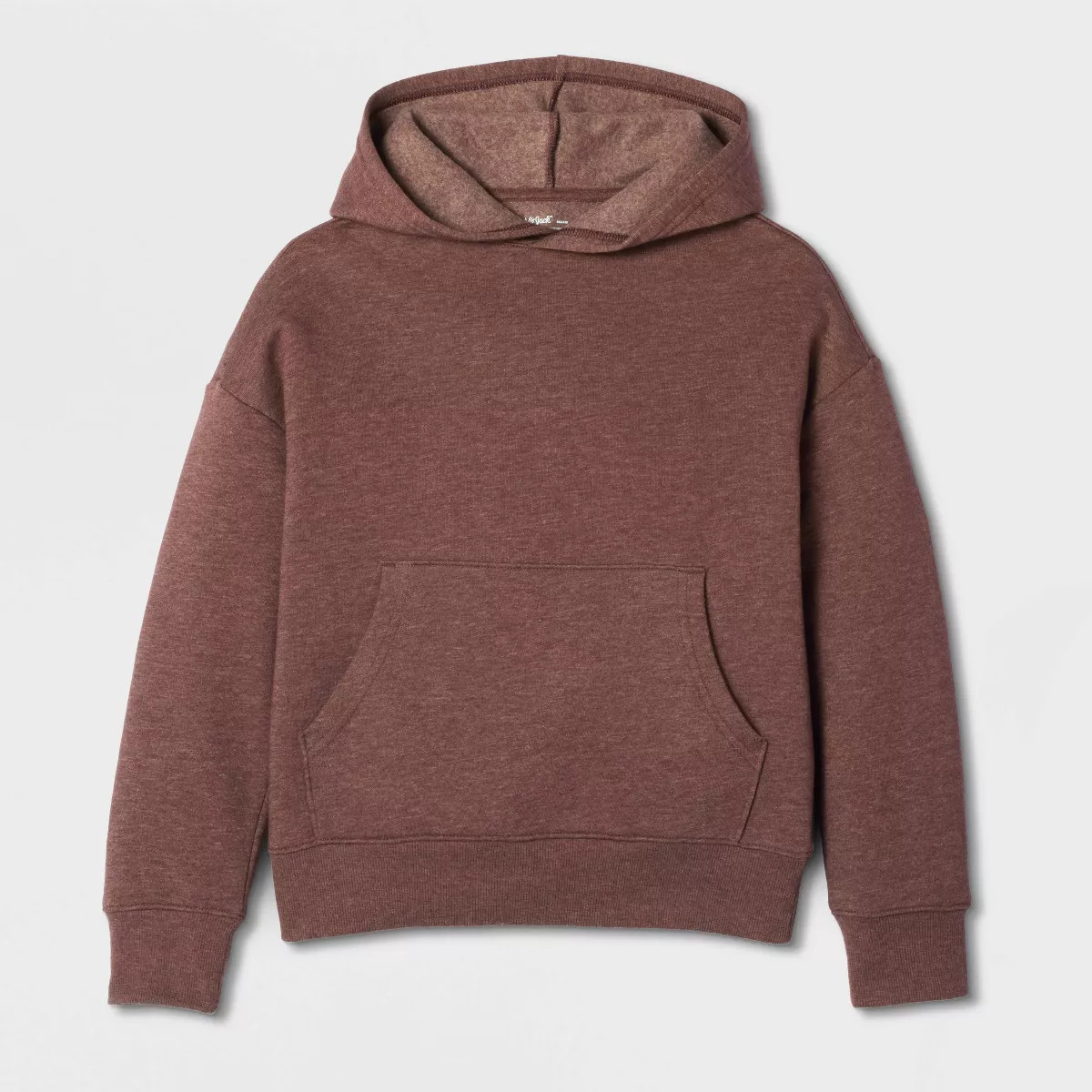 Boys' Fleece Relaxed Fit Pullover Hoodie Sweatshirt - Cat & Jack\u2122 Dark Brown XL | Target