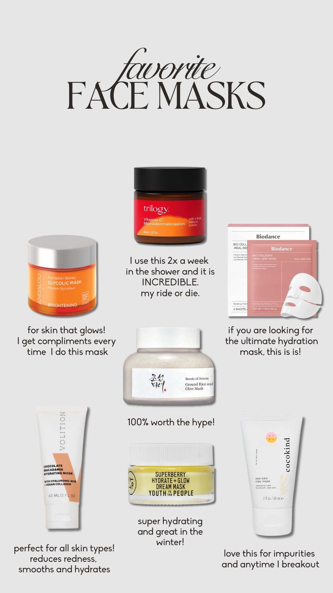 face masks i love right now #facemasks #beauty #skincare 

#LTKFindsUnder100 #LTKBeauty #LTKFindsUnder50