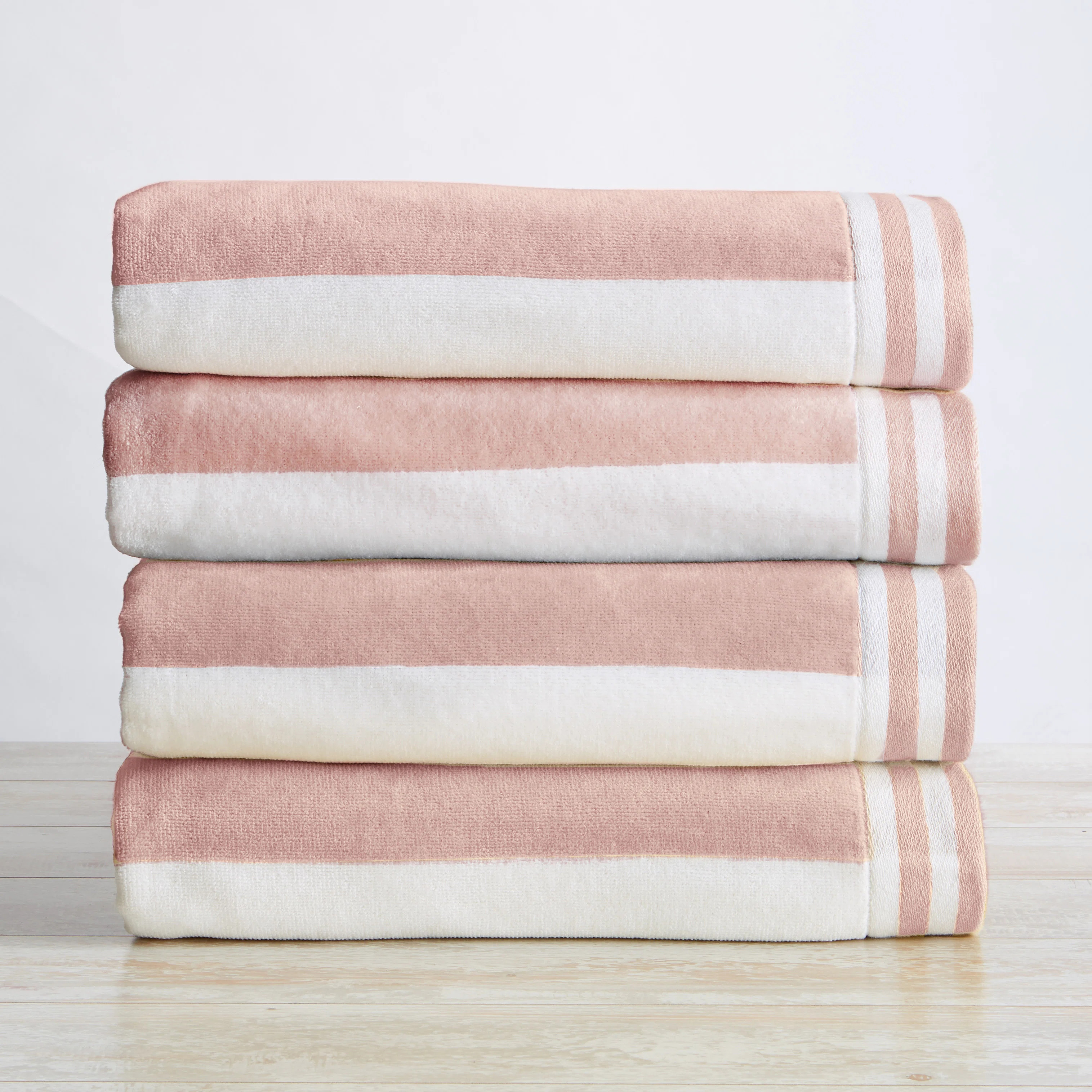 Naturita Great Bay Home 4 Piece 100% Cotton Beach Towel Set (Set of 4) | Wayfair North America