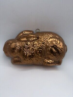 Vintage Copper Tin Cake Form Jello Mold Bunny Rabbit 10" x 5" Made in Korea | eBay US
