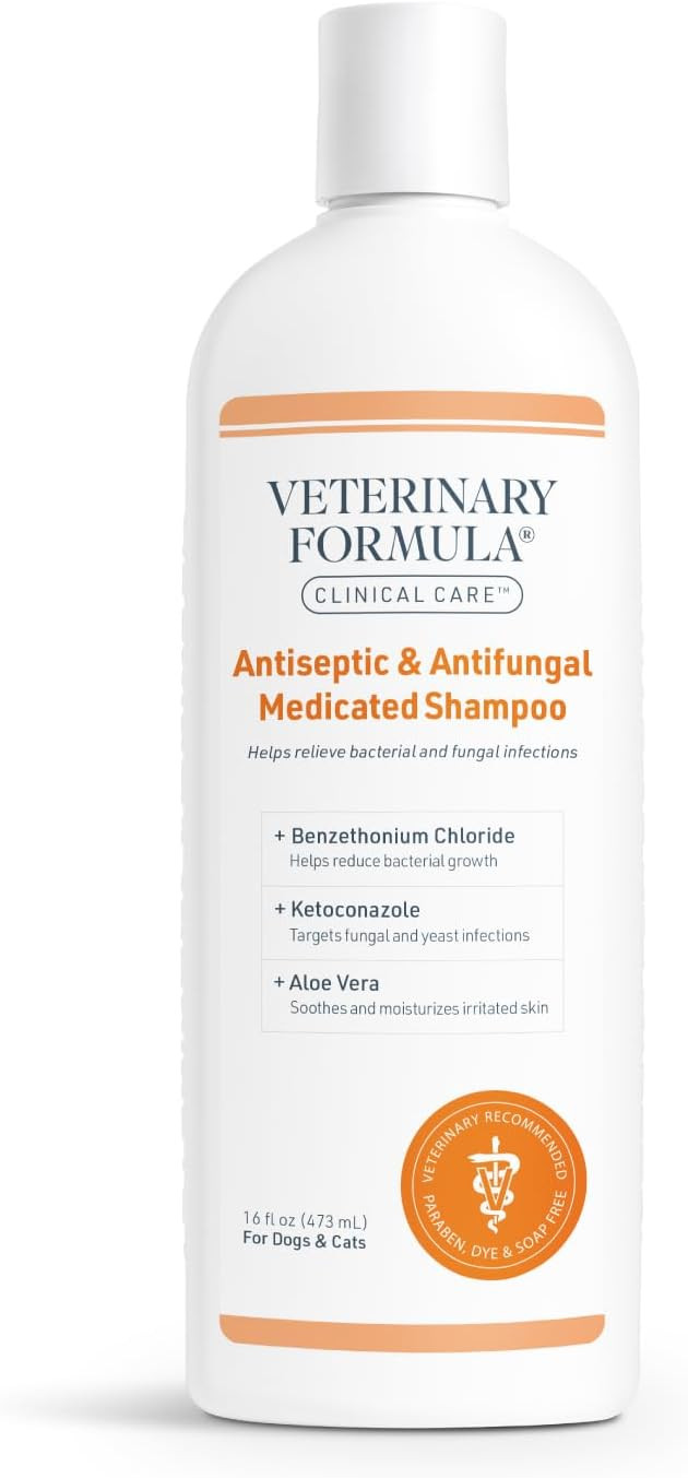 Veterinary Formula Clinical Care Antiseptic and Antifungal Medicated Shampoo for Dogs & Cats, 16 ... | Amazon (US)