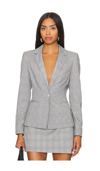 Amanda Uprichard Mercer Blazer in Grey. - size M | Revolve Clothing (Global)