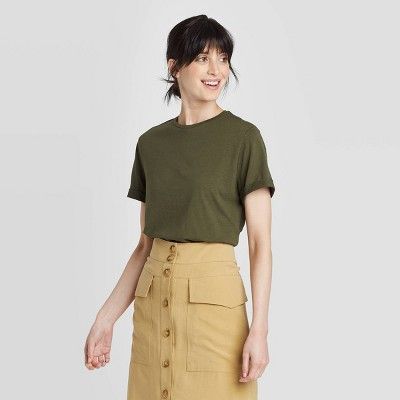 Women's Short Sleeve Cuff T-Shirt - A New Day™ | Target
