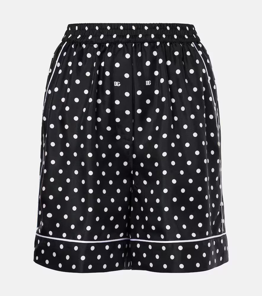 Dolce&Gabbana Polka-dot silk twill shorts | Mytheresa (DACH)