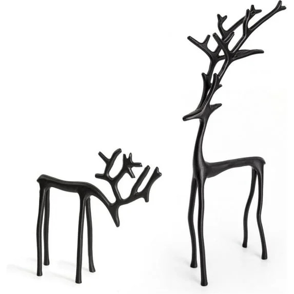 1PC Plastic Deer Tabletop Decoration - Black Reindeer Statues Christmas Decorations,Modern Plasti... | Walmart (US)