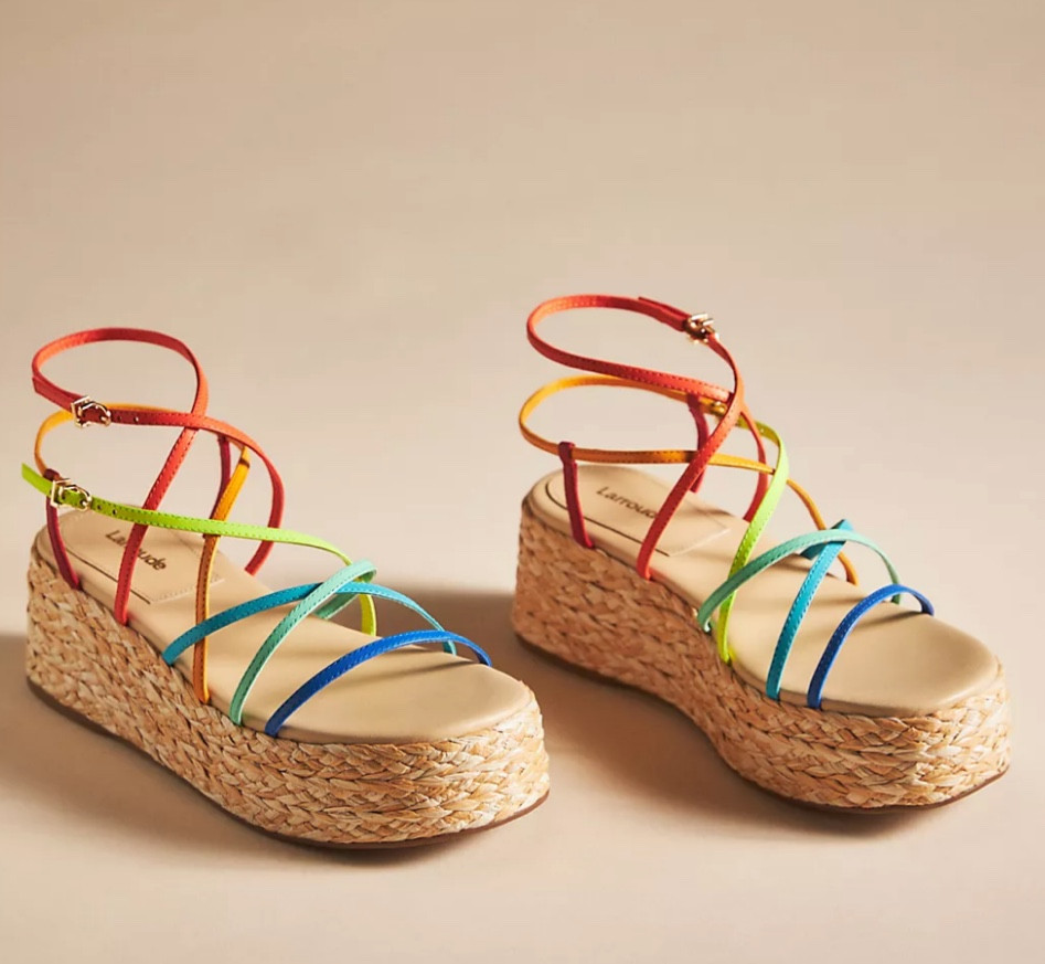 #rainbowsandal #rainbowshoes #rainbowplatforms #colorfulsandals #festival #coachella #boho #stagecoach #pride #parade #Naomiplatforms #anthropologie #spring #summer 

#LTKFind #LTKshoecrush #LTKFestival