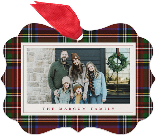 Checked Twice Metal Ornament | Shutterfly
