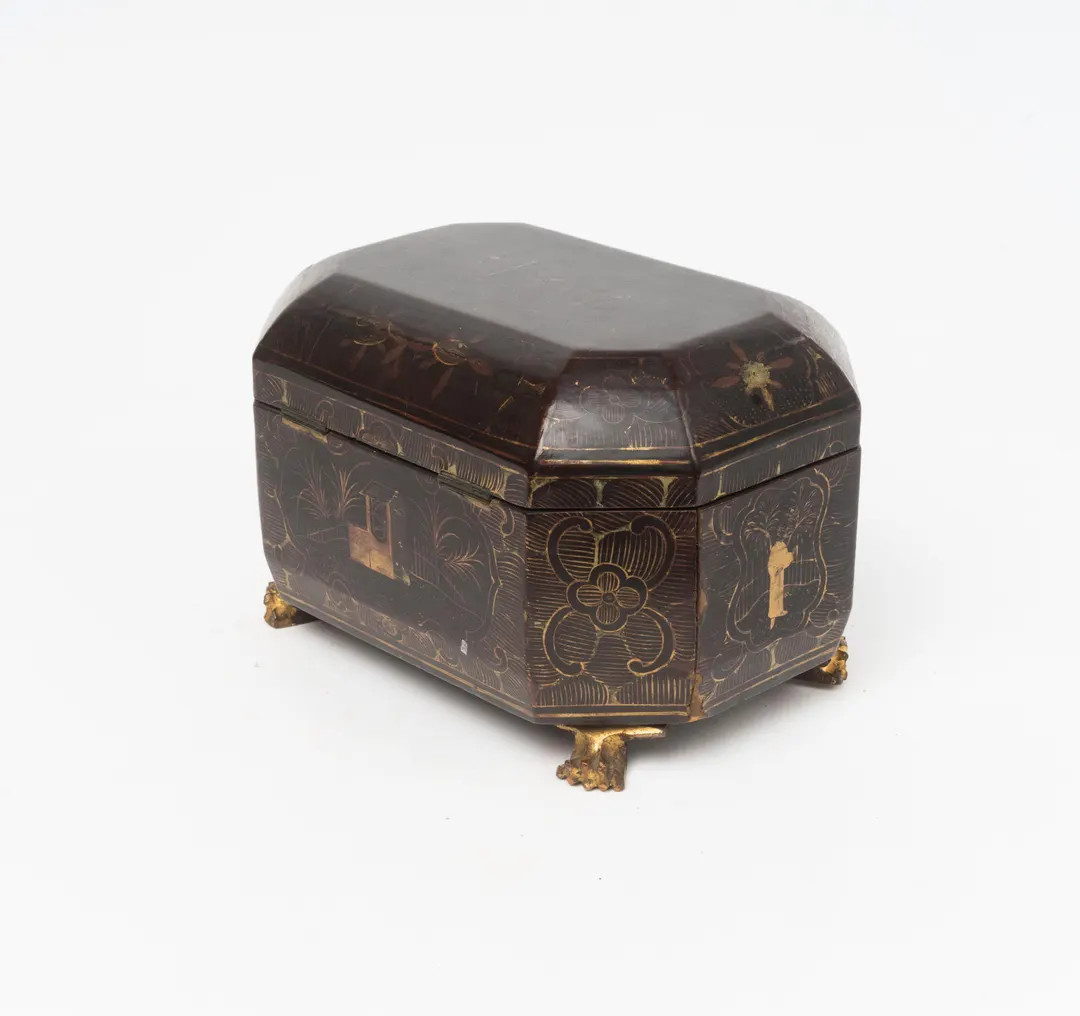 Victorian Chinoiserie Lacquer Tea Caddy – Antique English Double Tea Storage Box ( 19th century... | Etsy (US)