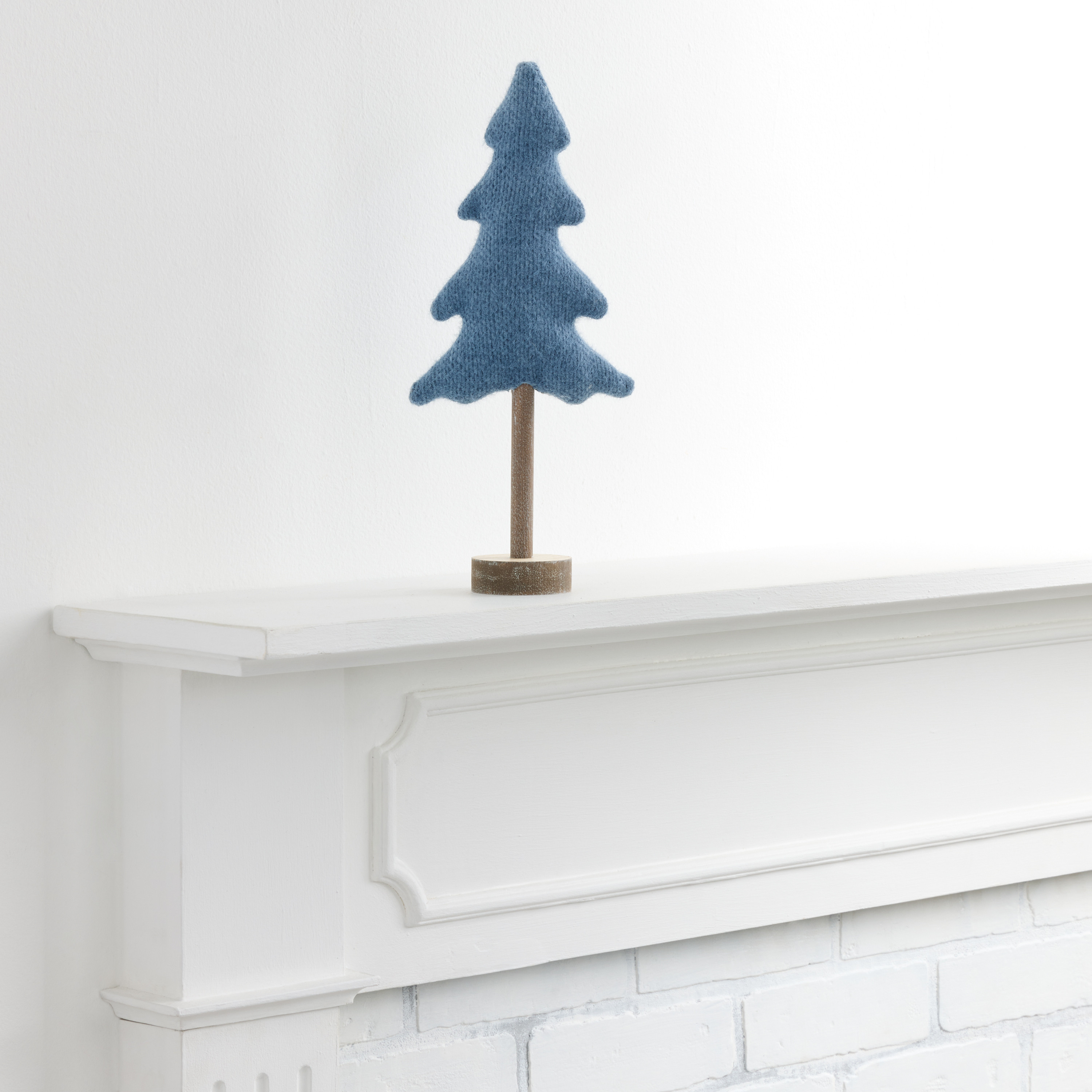 Small Blue Fabric and Wood Tree Decor | World Market