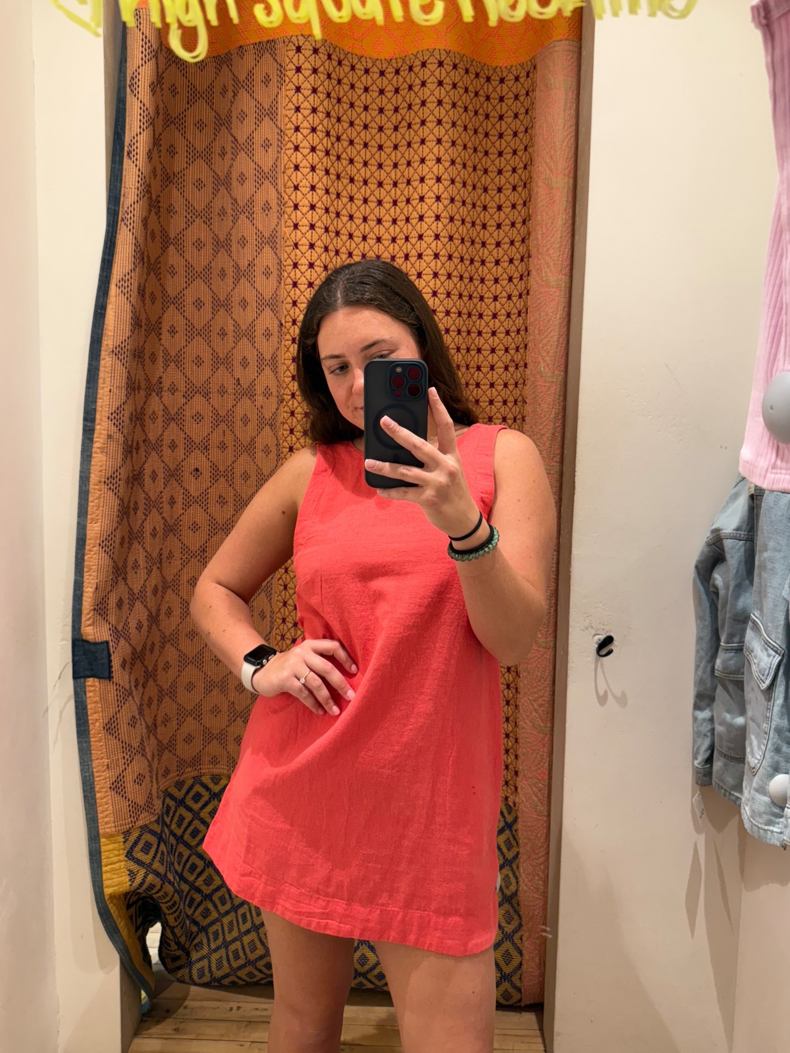 free people linen dress! looked so cute!! 
#freepeople 

#LTKPetite #LTKSeasonal #LTKSaleAlert