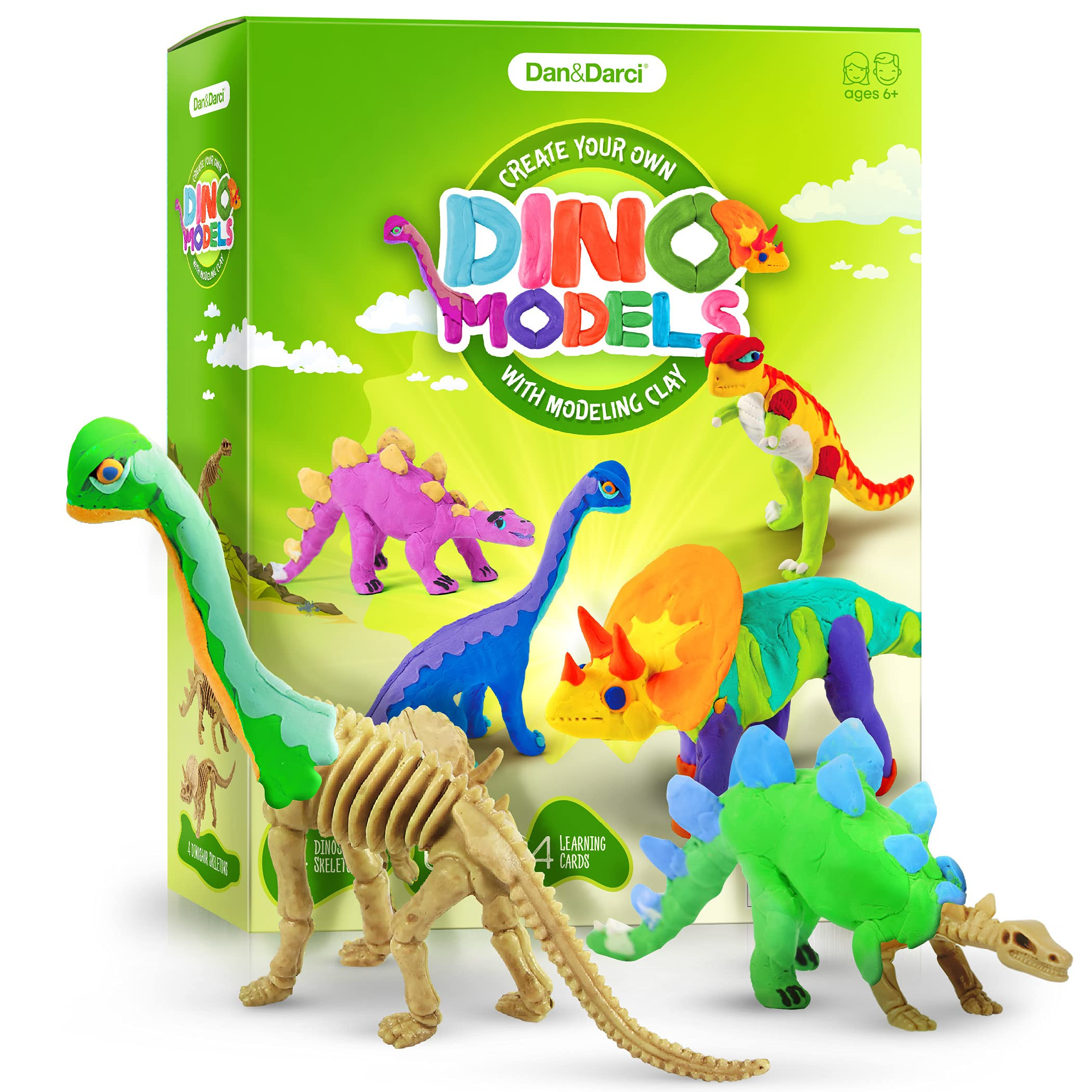 Dino Models, Clay Craft Kit - Dinosaur Arts and Crafts for Kids - Birthday Gifts for Boys & Girls... | Amazon (US)