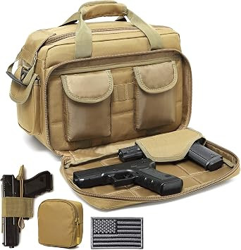 DBTAC Gun Case Bag Deluxe Middle Size | Tactical 2~4 Pistol Bag Firearm Shooting Case with Lockab... | Amazon (US)