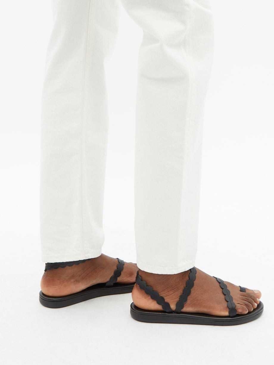 Aura scalloped leather sandals | Ancient Greek Sandals | Matches (US)