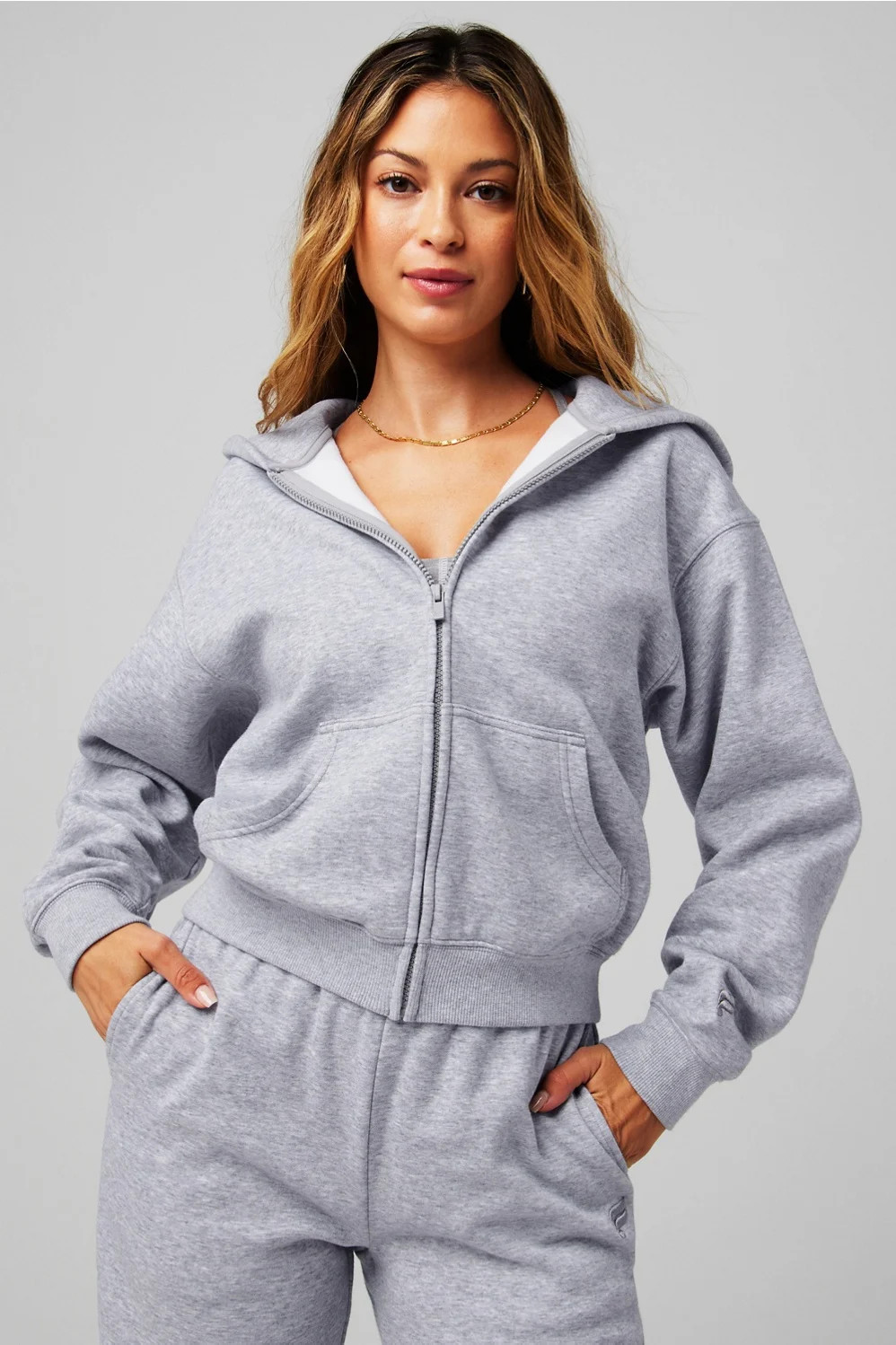 Cozy Fleece Full Zip Hoodie | Fabletics