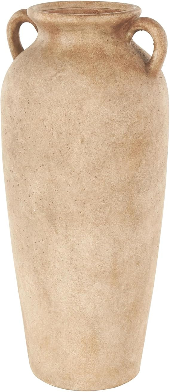 Deco 79 Ceramic Vase Antique Style Textured with Handles, 9" x 9" x 20", Copper | Amazon (US)