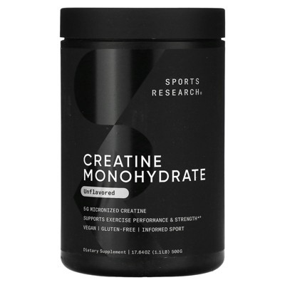 Sports Research Creatine Monohydrate, Unflavored, 1.1 lb (500 g) | Target