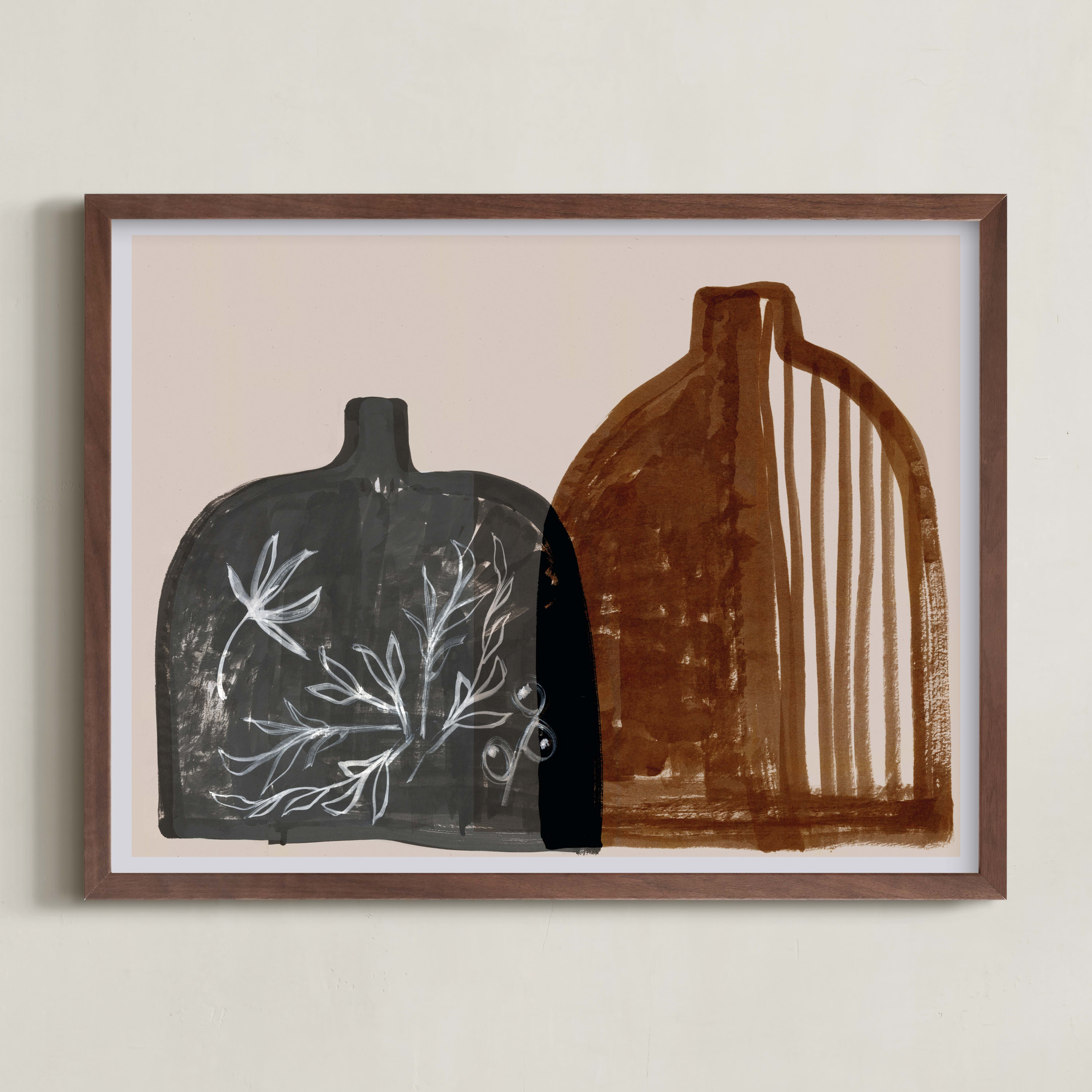 "Two vases" - Drawing Limited Edition Art Print by Bethania Lima. | Minted