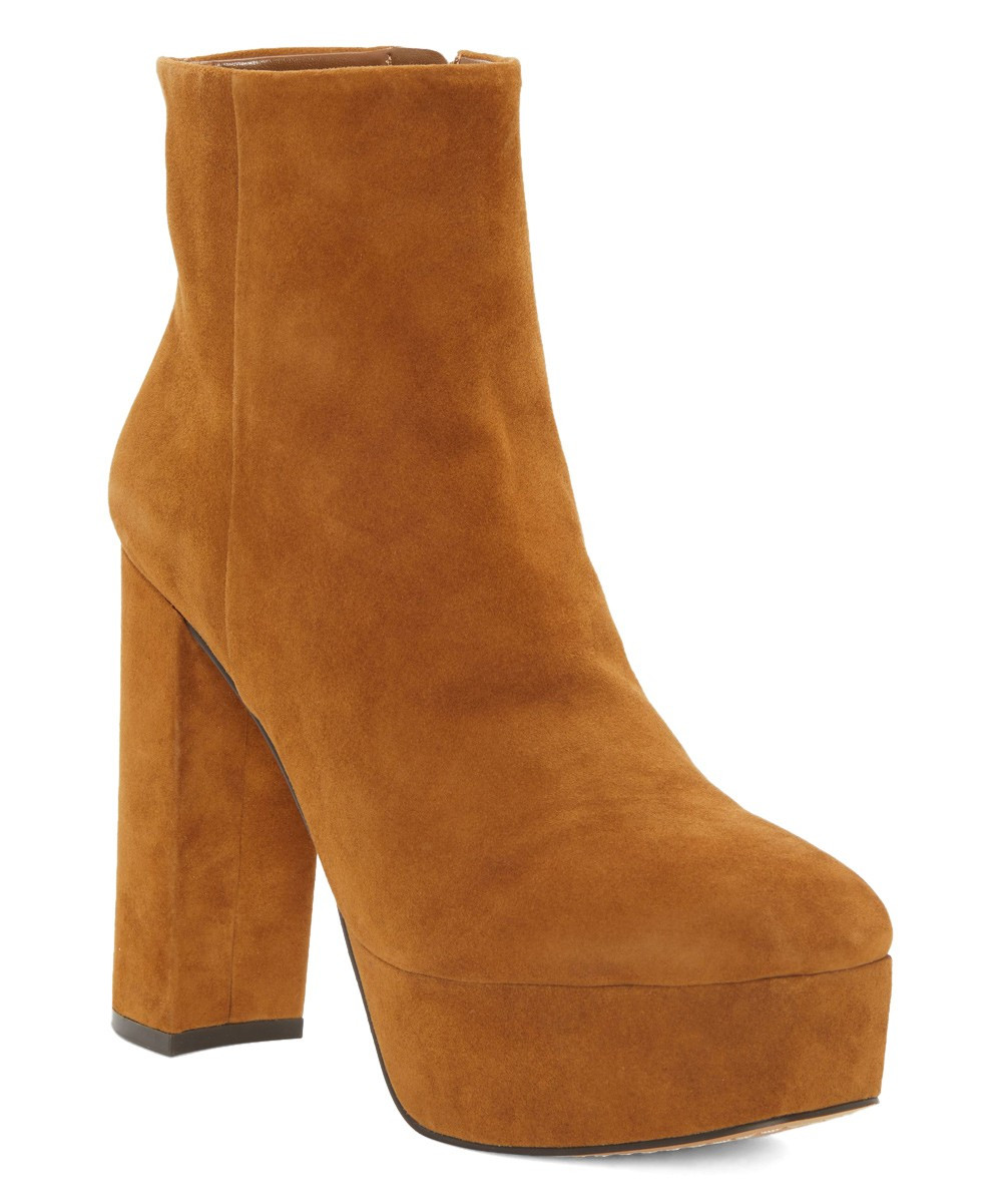 Vince Camuto Women's Casual boots VINTAGE - Vintage Brown Leslieon Suede Platform Bootie - Women | Zulily