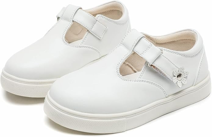 DADAWEN Girls Cute Mary Jane Flats School Uniform Shoes Comfort Sneakers (Toddler/Little Kid/Big ... | Amazon (US)