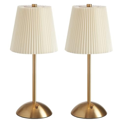 2-Pack Rechargeable Cordless Table Lamp, 3-Color Dimmable LED Touch Light | Amazon (US)