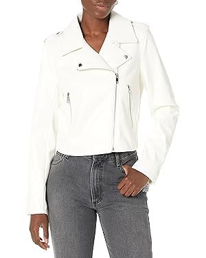 The Drop Women's Heather Faux Leather Moto Jacket | Amazon (US)