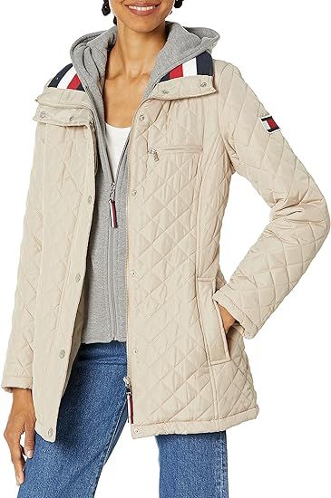 Tommy Hilfiger Women's Tommy Hilfer Quilted Jacket | Amazon (US)