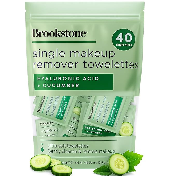 Brookstone Individual Makeup Remover Wipes - Ultra Soft, Makeup Remover Wipe Individually Wrapped... | Amazon (US)