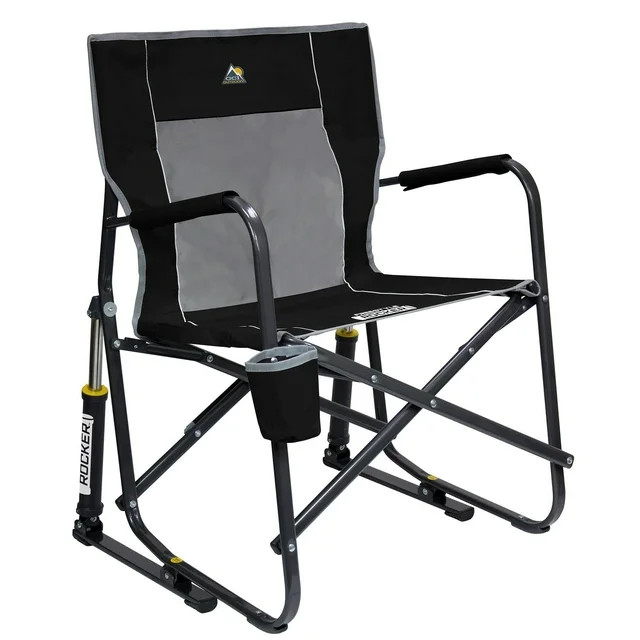 GCI Outdoor Freestyle Rocker Foldable Rocking Camp Chair, Black | Walmart (US)