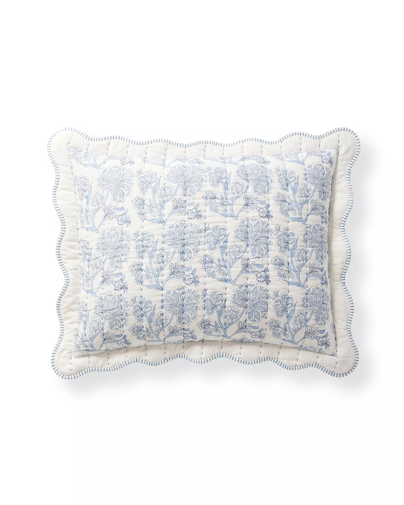 Linnea Sham – Standard - French Blue | Serena & Lily | Serena and Lily