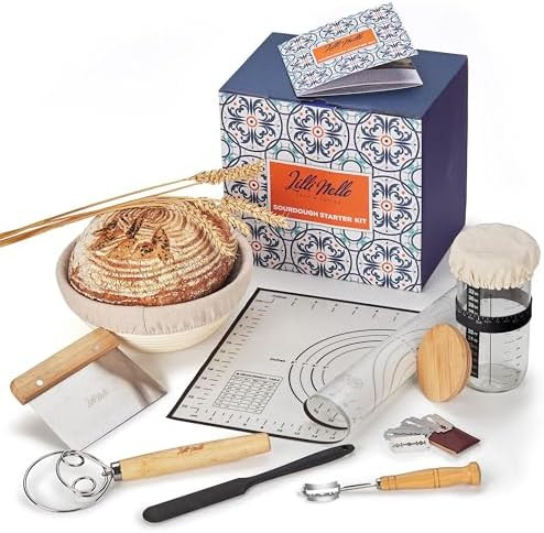 Sourdough Starter Kit all-in-one 18PCS, Premium Sourdough Bread Baking Supplies, Banneton Bread P... | Amazon (US)