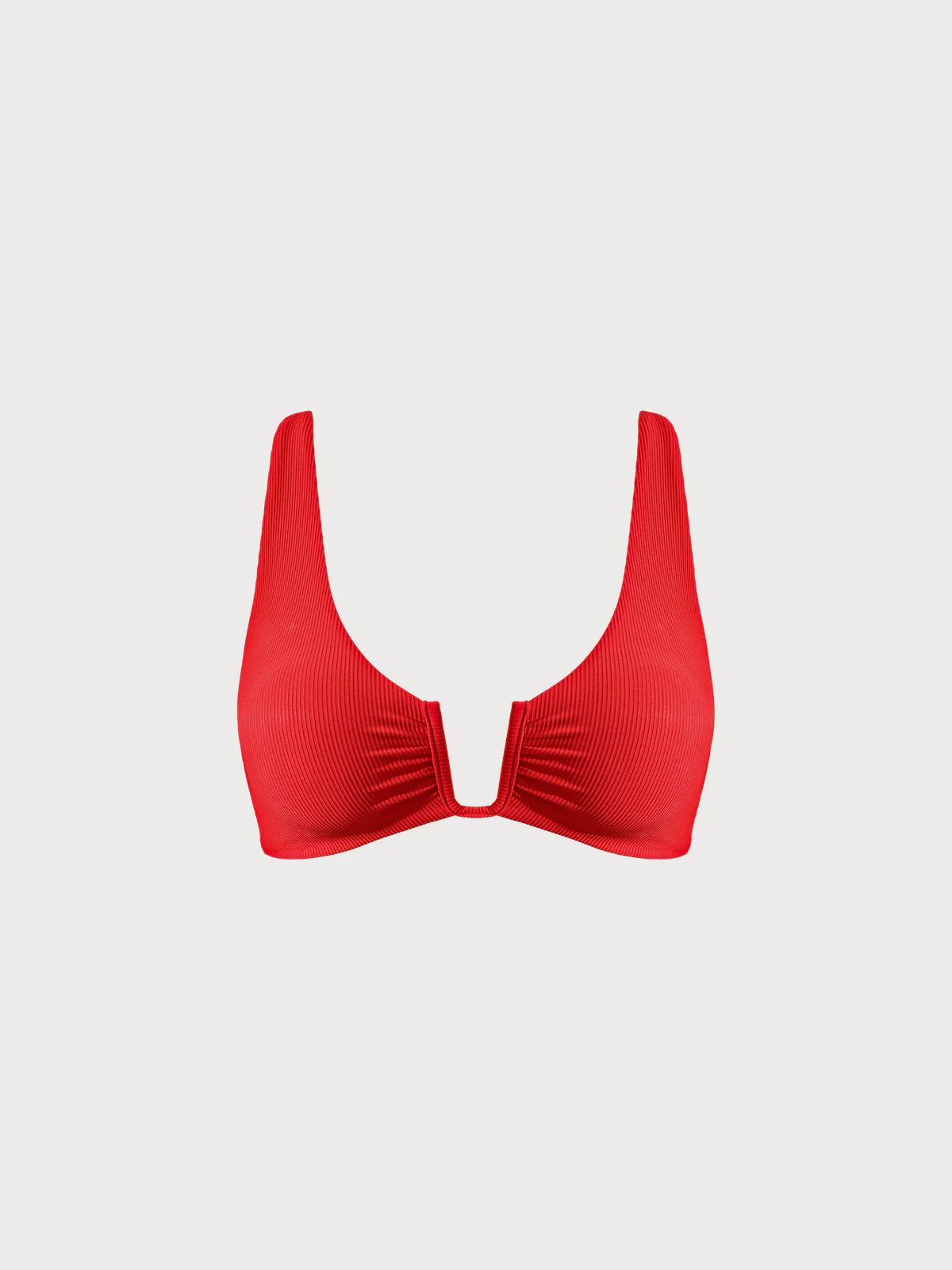 Red U-Ring Cross Back Plus Size Bikini Top & Reviews - Red - Sustainable Plus Size Bikinis | BERL... | BERLOOK