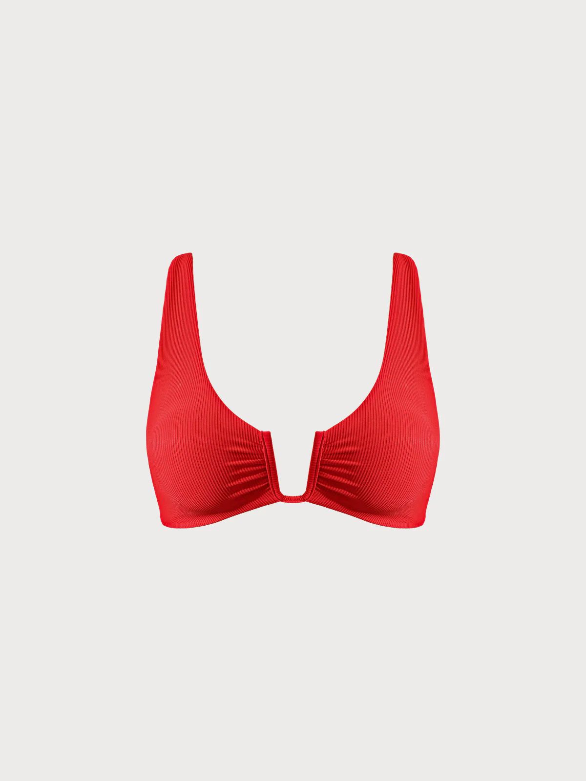 Red U-Ring Cross Back Plus Size Bikini Top & Reviews - Red - Sustainable Plus Size Bikinis | BERL... | BERLOOK