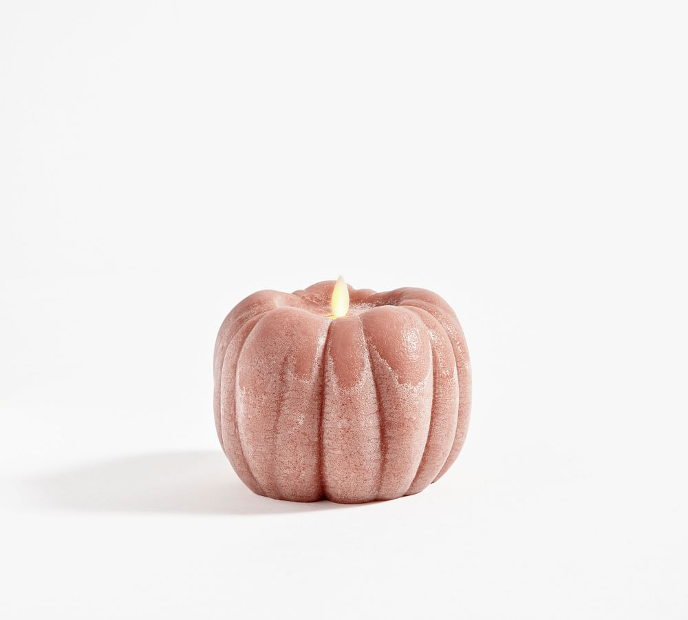 Premium Flickering Flameless Wax Pumpkin Candle | Pottery Barn (US)
