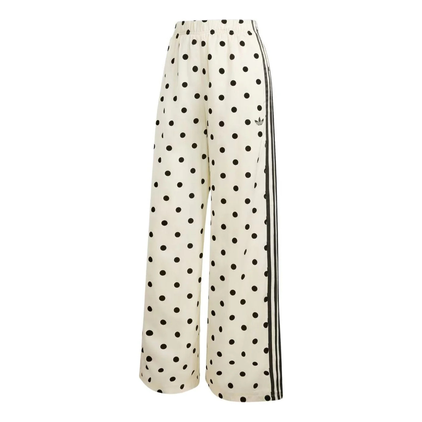(WMNS) adidas Satin Polka Dots Wide Leg Pant 'Off White' KV1168 | KICKS CREW
