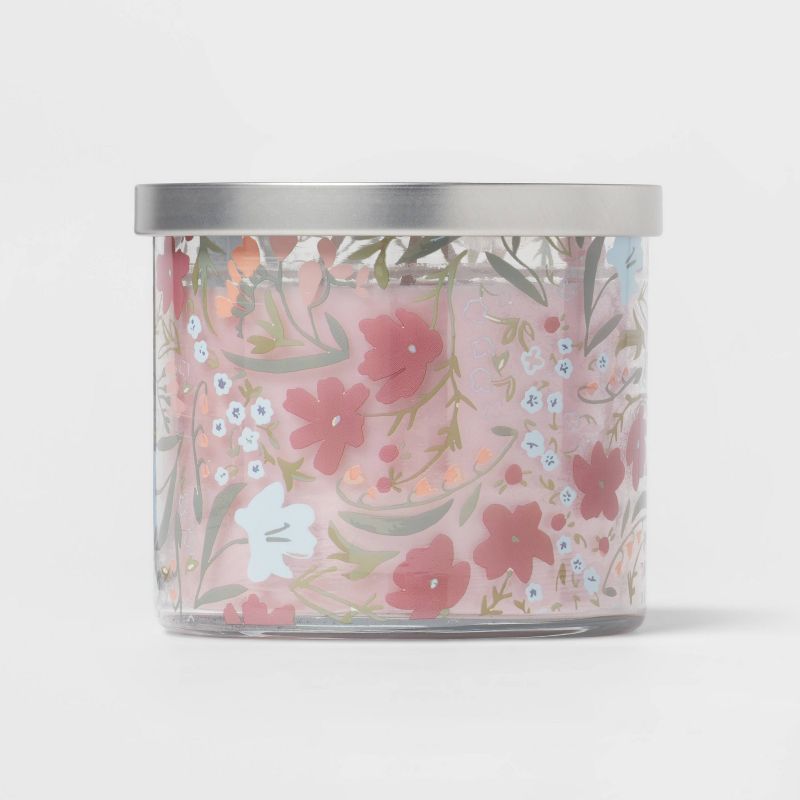 14oz Easter Jar with Metal Cover Peony & Cherry Blossom Candle Off-White - Threshold™ | Target
