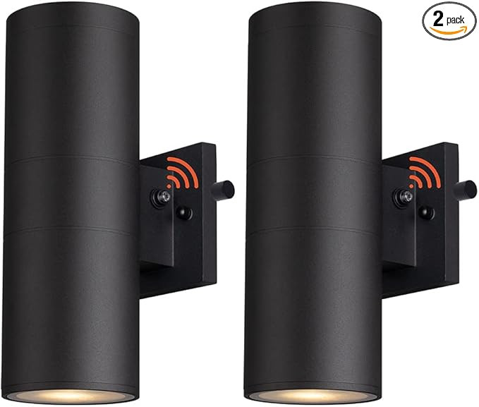 mirrea Modern Outdoor Porch Light Patio Light in 2 Lights Dusk to Dawn Photocell Sensor with Matt... | Amazon (US)