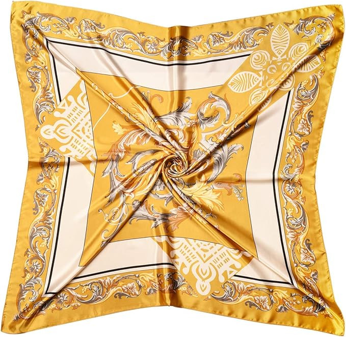 Silk Like Scarf,Head Scarves for Women,Stain Square Scarf for Hair Wrapping 35“X35” | Amazon (US)