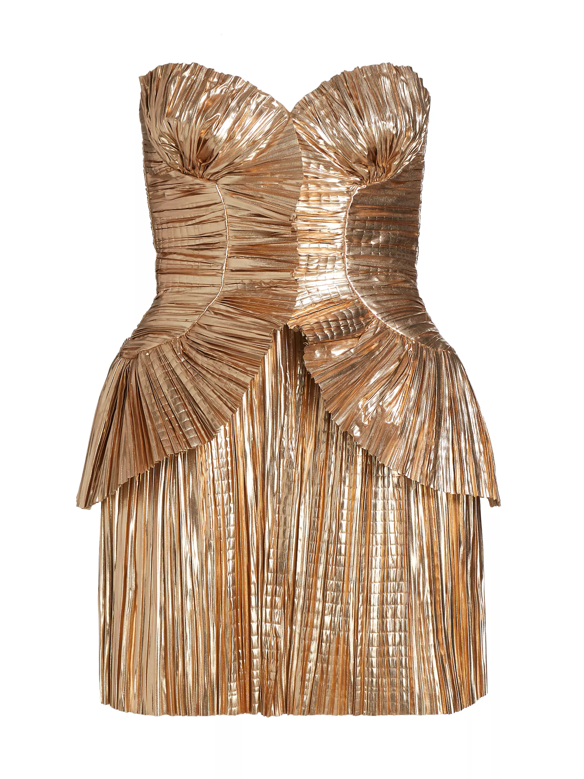 Shop Cult Gaia Charlique Metallic Strapless Minidress | Saks Fifth Avenue | Saks Fifth Avenue