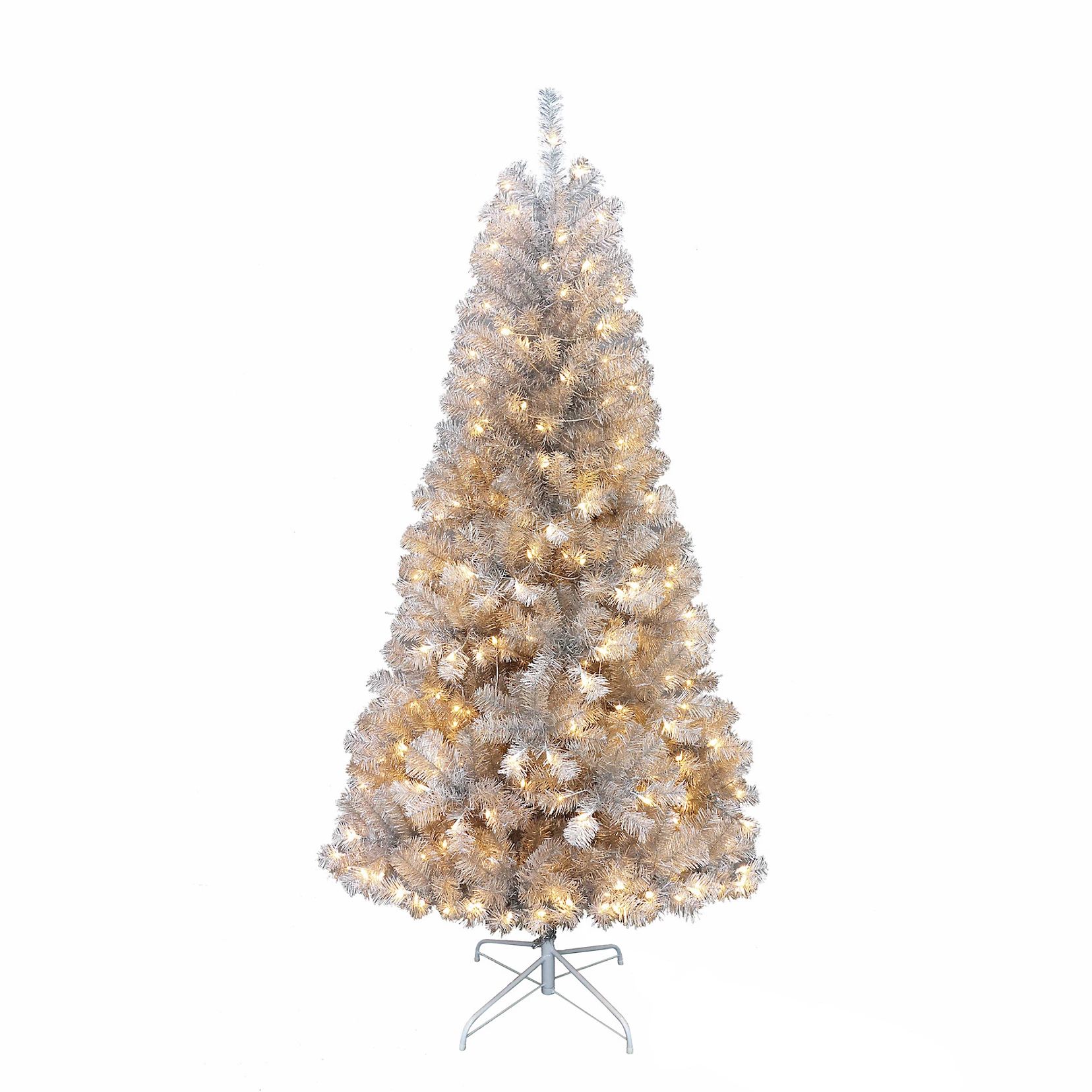 Kurt Adler 7-ft. Pre-Lit Silver Point Pine Artificial Christmas Tree | Kohl's